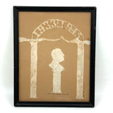 Wonderful Cut Paper Tribute to FDR, with Silhouette, Framed as Found