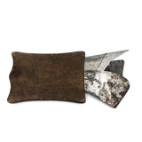 SOLD Beautiful Old Steel Planing/Molding Blades (?) in Lovely Two Compartment Wooden Sleeve