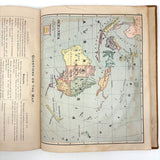 Warren's Primary Geography, 1886, with Animal Silhouettes End Paper Drawing