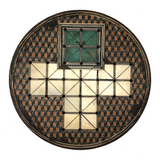 Exquisite 19th C. Inlaid Bone and Marquetry Fox and Geese Game Board