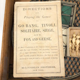 Exquisite 19th C. Inlaid Bone and Marquetry Fox and Geese Game Board