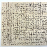 Wonderful (and Long!) 1840 Letter from Elias A Brown To "My Dear Wife," with Beautiful Cross Writing