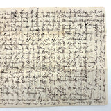Wonderful (and Long!) 1840 Letter from Elias A Brown To "My Dear Wife," with Beautiful Cross Writing