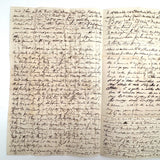 Wonderful (and Long!) 1840 Letter from Elias A Brown To "My Dear Wife," with Beautiful Cross Writing