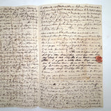 Wonderful (and Long!) 1840 Letter from Elias A Brown To "My Dear Wife," with Beautiful Cross Writing