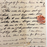 Wonderful (and Long!) 1840 Letter from Elias A Brown To "My Dear Wife," with Beautiful Cross Writing
