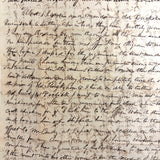 Wonderful (and Long!) 1840 Letter from Elias A Brown To "My Dear Wife," with Beautiful Cross Writing