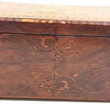 Nani Pocolo's Amazing 1897 Intarsia Marquetry Box with Costumed Beauty Dangling Cherries at Center