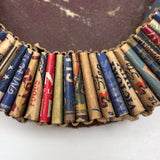 Colorful c. 1940s Match Book Folk Art Ring/Tray