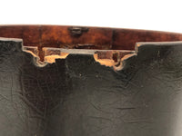 Concealing and Revealing, 19th C. Hand-painted Beauty on Papier Mache Cigar Case (No Lid)