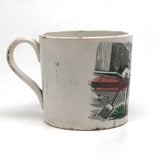 Feeding (and Feeling!) the Rabbit, 19th C. Staffordshire Transferware Child's Mug