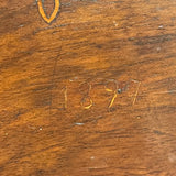 Nani Pocolo's Amazing 1897 Intarsia Marquetry Box with Costumed Beauty Dangling Cherries at Center