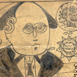 Funny Money, Curious Old Hand-drawn Folk Art Treasury Note, Graphite, c. Late 19th Century