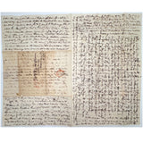 Wonderful (and Long!) 1840 Letter from Elias A Brown To "My Dear Wife," with Beautiful Cross Writing