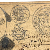 Funny Money, Curious Old Hand-drawn Folk Art Treasury Note, Graphite, c. Late 19th Century
