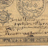 Funny Money, Curious Old Hand-drawn Folk Art Treasury Note, Graphite, c. Late 19th Century