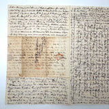 Wonderful (and Long!) 1840 Letter from Elias A Brown To "My Dear Wife," with Beautiful Cross Writing
