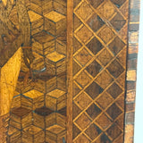 Nani Pocolo's Amazing 1897 Intarsia Marquetry Box with Costumed Beauty Dangling Cherries at Center