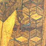 Nani Pocolo's Amazing 1897 Intarsia Marquetry Box with Costumed Beauty Dangling Cherries at Center