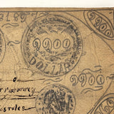 Funny Money, Curious Old Hand-drawn Folk Art Treasury Note, Graphite, c. Late 19th Century