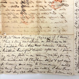 Wonderful (and Long!) 1840 Letter from Elias A Brown To "My Dear Wife," with Beautiful Cross Writing