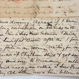 Wonderful (and Long!) 1840 Letter from Elias A Brown To "My Dear Wife," with Beautiful Cross Writing