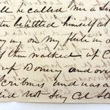 Wonderful (and Long!) 1840 Letter from Elias A Brown To "My Dear Wife," with Beautiful Cross Writing