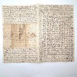 Wonderful (and Long!) 1840 Letter from Elias A Brown To "My Dear Wife," with Beautiful Cross Writing