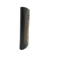 Concealing and Revealing, 19th C. Hand-painted Beauty on Papier Mache Cigar Case (No Lid)