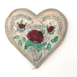 Lovely Mid 19th C. Fold Out Paper Heart "Puzzle Purse" Valentine