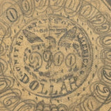 Funny Money, Curious Old Hand-drawn Folk Art Treasury Note, Graphite, c. Late 19th Century