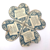 Lovely Mid 19th C. Fold Out Paper Heart "Puzzle Purse" Valentine