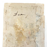 SOLD Early 19th Century Miniature Silk Needlepoint Sampler/Love Token with Dogs and Bird and Flowering Urns