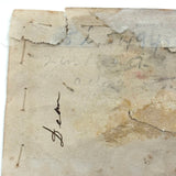 SOLD Early 19th Century Miniature Silk Needlepoint Sampler/Love Token with Dogs and Bird and Flowering Urns