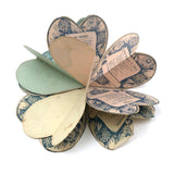 Lovely Mid 19th C. Fold Out Paper Heart "Puzzle Purse" Valentine