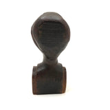Woman with Fat Rolled Curls, Wonderful Antique Carved Bust