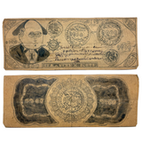 Funny Money, Curious Old Hand-drawn Folk Art Treasury Note, Graphite, c. Late 19th Century