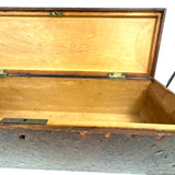 Nani Pocolo's Amazing 1897 Intarsia Marquetry Box with Costumed Beauty Dangling Cherries at Center