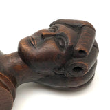 Woman with Fat Rolled Curls, Wonderful Antique Carved Bust