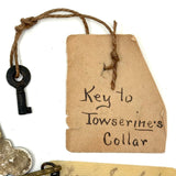 Towserine's Collar and Leon's Trunk, Evocative Pair of Old Found Keys