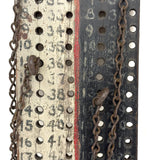 Wonderful Old Make Do Folk Art Two Player/Team Score Counter with Screw Eye Pegs on Chains