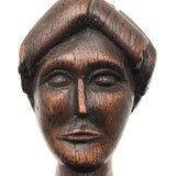 Woman with Fat Rolled Curls, Wonderful Antique Carved Bust
