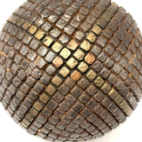 Iron, Brass and Copper Nailed Late 19th Century Petanque Ball