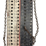 Wonderful Old Make Do Folk Art Two Player/Team Score Counter with Screw Eye Pegs on Chains
