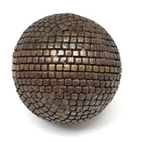 Iron, Brass and Copper Nailed Late 19th Century Petanque Ball