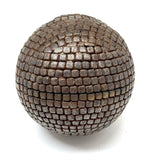 Iron, Brass and Copper Nailed Late 19th Century Petanque Ball