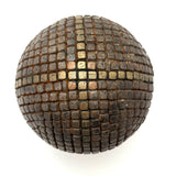 Iron, Brass and Copper Nailed Late 19th Century Petanque Ball