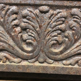 Wonderful 1880s Walker and Pratt Cast Iron Stove Front with Faces