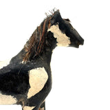 Fabulous Old Carved, Painted Folk Art Horse with Bristle Mane and Tail