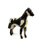 Fabulous Old Carved, Painted Folk Art Horse with Bristle Mane and Tail